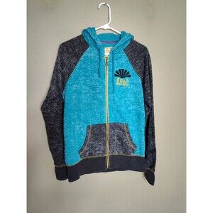 billabong hoodie Women's Full Zip Size Xl Blue And Gray Contrast Stitching Y2k